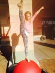 Granddaughter Madelynn is equally loose-limbed, loose-jointed, and talented. Amazing granddaughters!